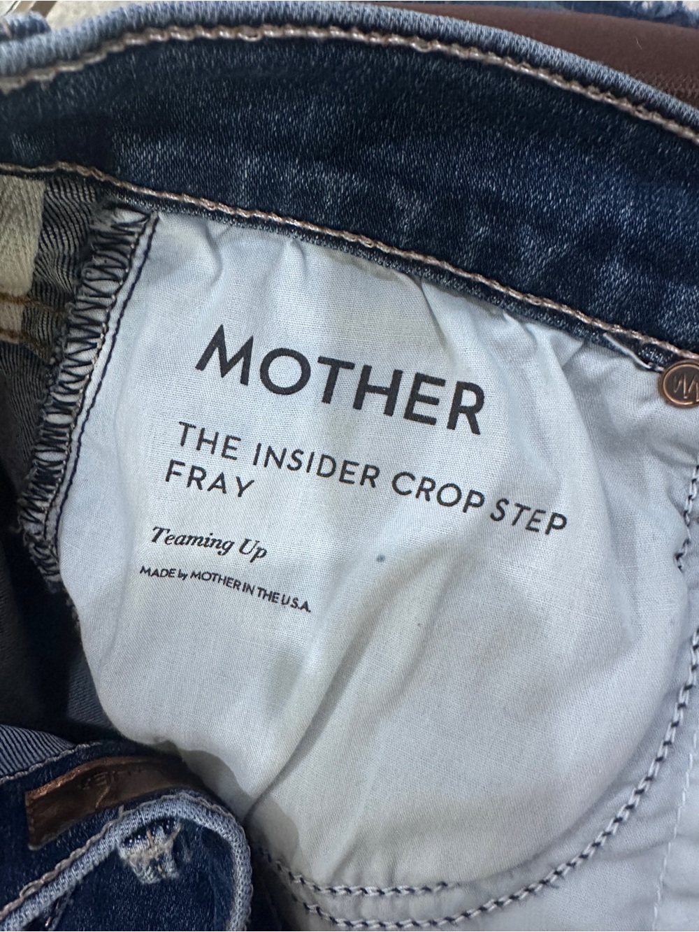 MOTHER Dark Blue Straight-Leg Women's Jeans - Picture 4 of 4